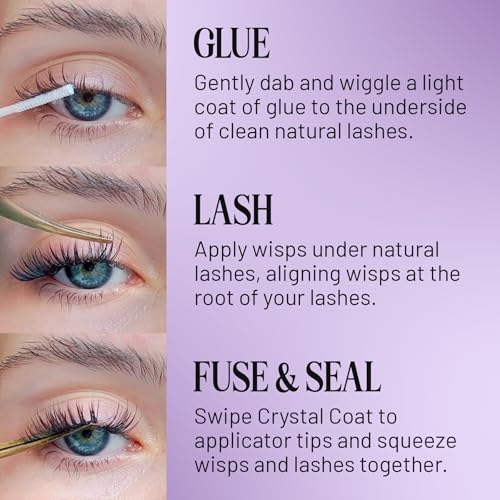 Trilumity Faux Cat Eye Faux Mink Fiber - Black False Lashes
