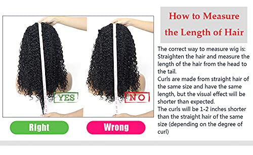 Trilumity Headband Half Deep Wave Human Hair - Natural Black Hair Replacement Wig