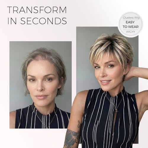 Trilumity Short Pixie For Curly Synthetic Fiber - Natural Black Hair Replacement Wig