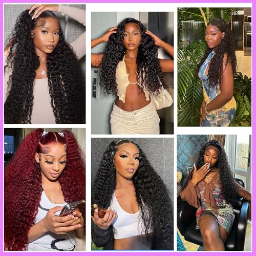 Trilumity 13X6 Wet And Wavy Deep Wave Brazilian Virgin Hair - Natural Black Hair Replacement Wig