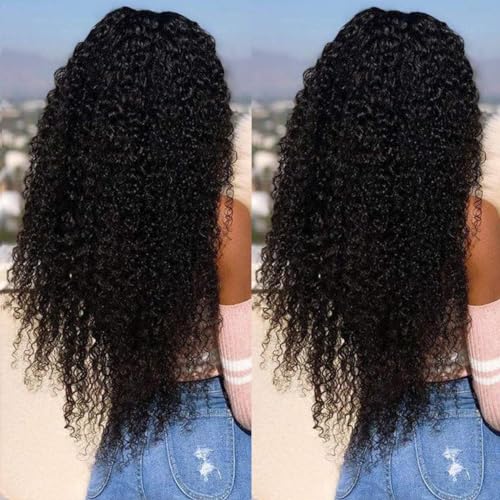 Trilumity Kinkycurly 13X4 180 Straight Human Hair - Natural Black Hair Replacement Wig