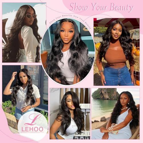 Trilumity 13X6 Thick Real Virgin Body Wave 100% Human Hair - Natural Black Hair Replacement Wig