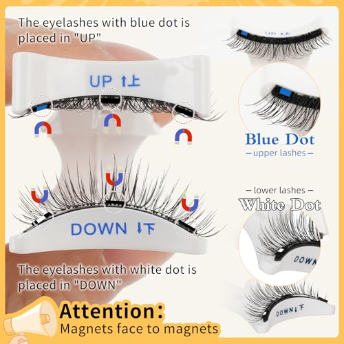 Trilumity Magnetic Look Reusable Magnetic Wispy Faux Mink Fiber - Black False Lashes
