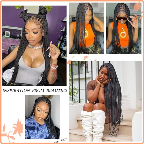 Trilumity Knotless Braided For Deep Wave Human Hair - Natural Black Hair Replacement Wig