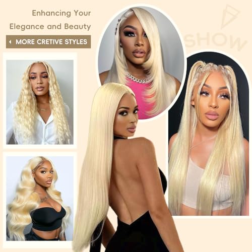 Trilumity 613 Straight Blonde 613 Straight Human Hair - Natural Black Hair Replacement Wig