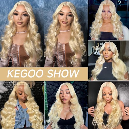 Trilumity 613 13X6 Blonde Hd Body Wave Human Hair - Natural Black Hair Replacement Wig