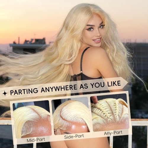 Trilumity 613 Straight Blonde 613 Straight Human Hair - Natural Black Hair Replacement Wig