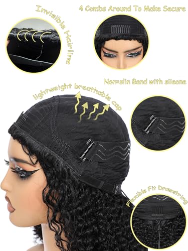Trilumity Kinky Half For Balck Curly Human Hair - Natural Black Hair Replacement Wig