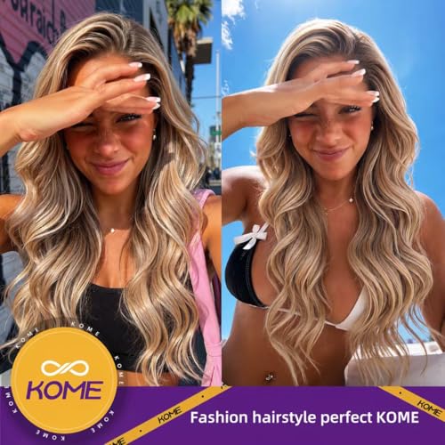 Trilumity Dirty Blonde Synthetic Curly 100% Human Hair - Natural Black Hair Replacement Wig