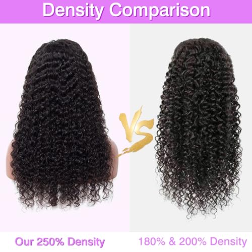 Trilumity 13X6 Wet And Wavy Deep Wave Brazilian Virgin Hair - Natural Black Hair Replacement Wig
