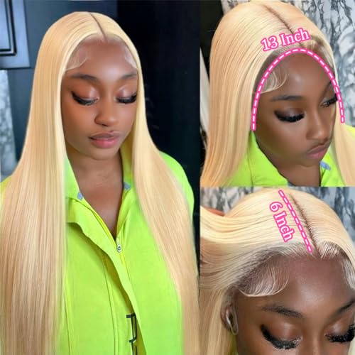 Trilumity 613 Blonde 13X6 Straight Human Hair - 613 Blonde Hair Replacement Wig
