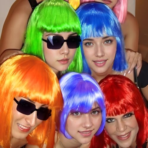 Trilumity 16 Pack Colored Bob Bob 100% Human Hair - Natural Black Hair Replacement Wig