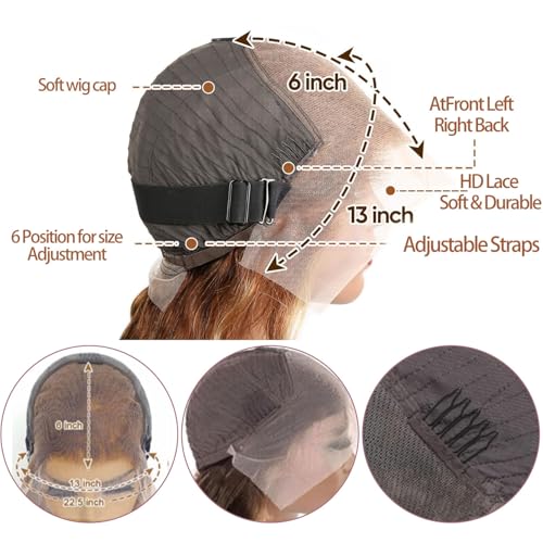 Trilumity Ombre 13X6 4/27 Highlight Body Wave 100% Human Hair - Honey Blonde Hair Replacement Wig