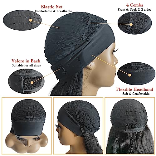Trilumity Headband Glueless Headband For Body Wave Brazilian Virgin Hair - Natural Black Hair Replacement Wig