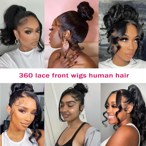 Trilumity 360 Transparent Al For Body Wave Brazilian Virgin Hair - Natural Black Hair Replacement Wig