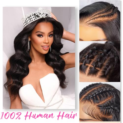 Trilumity 13X6 For Women 10A Body Wave Human Hair - Natural Black Hair Replacement Wig