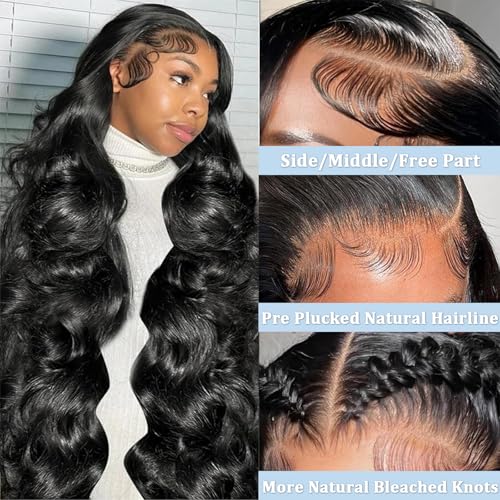 Trilumity 13X6 200 Density 12A Body Wave 100% Human Hair - Natural Color Hair Replacement Wig