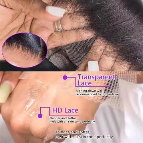 Trilumity 13X6 Front Brazilian 200 Deep Wave Human Hair - Natural Black Hair Replacement Wig