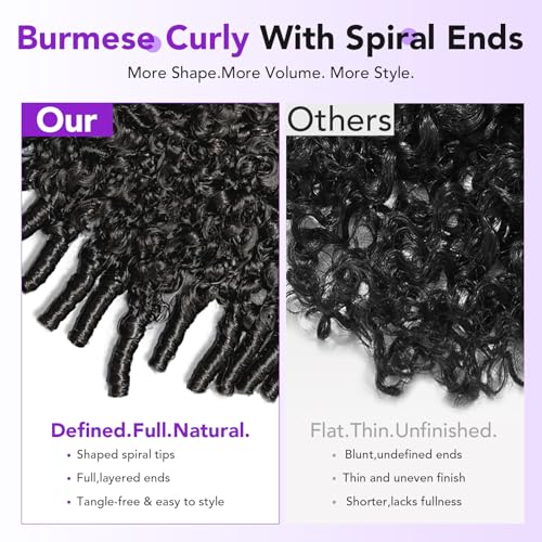 Trilumity Burmese 250 Density 13X6 Curly Human Hair - Natural Black Hair Replacement Wig