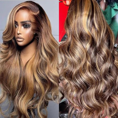 Trilumity 360 Full Lace Deep Wave Human Hair - Honey Blonde Hair Replacement Wig