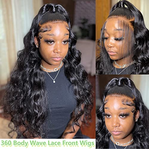 Trilumity 360 Full Lace Brazilian Body Wave Human Hair - Natural Color Hair Replacement Wig