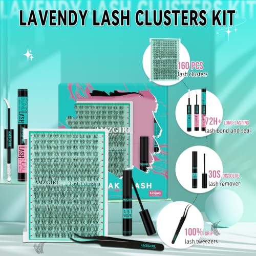 Trilumity Lash Clusters Wispy Faux Mink Fiber - Clear False Lashes