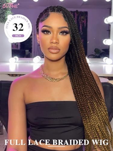 Trilumity Full Lace Braided Deep Wave 100% Human Hair - Brown Hair Replacement Wig
