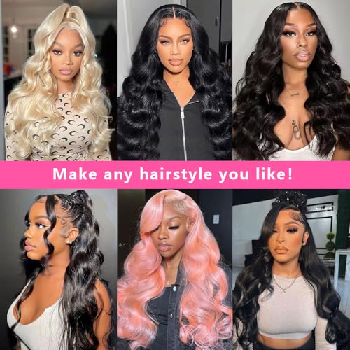 Trilumity 360 Hd Brazilian Virgin Body Wave Human Hair - Natural Color Hair Replacement Wig