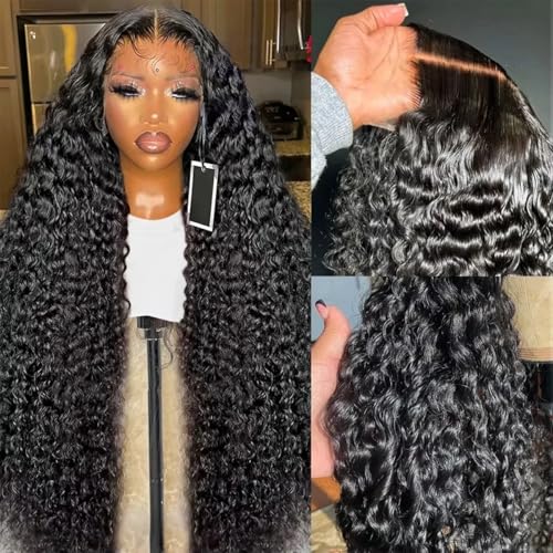 Trilumity For Woman 13X4 Hd Deep Wave 100% Human Hair - Natural Black Hair Replacement Wig