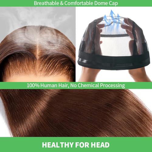 Trilumity Chocolate Brown 13X6 Front Body Wave 100% Human Hair - Brown Hair Replacement Wig