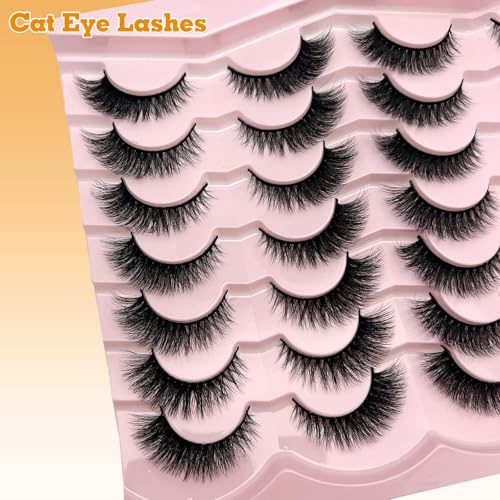 Trilumity Cat Eye Look Cat Eye Faux Mink - Black False Lashes