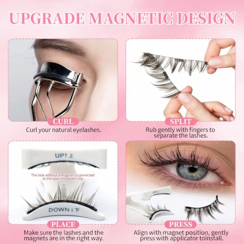 Trilumity Magnetic With Applicator Magnetic Magnetic Faux Mink Fiber - Black False Lashes