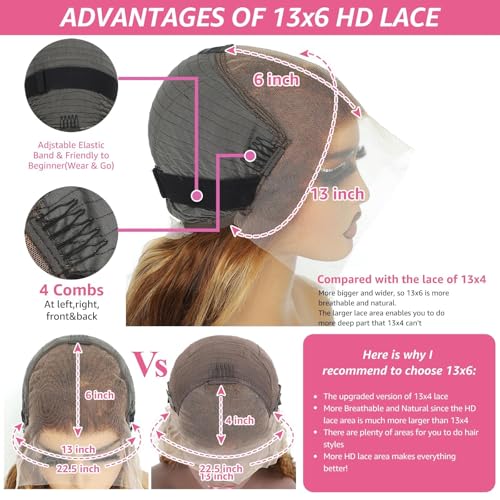 Trilumity Honey Blonde 13X6 Hd Body Wave Human Hair - Honey Blonde Hair Replacement Wig