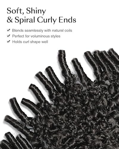 Trilumity Burmese Half Put On Curly Human Hair - Natural Black Hair Replacement Wig