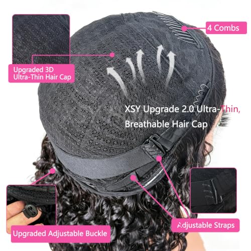 Trilumity Half Burmese 3 Curly Human Hair - Natural Color Hair Replacement Wig