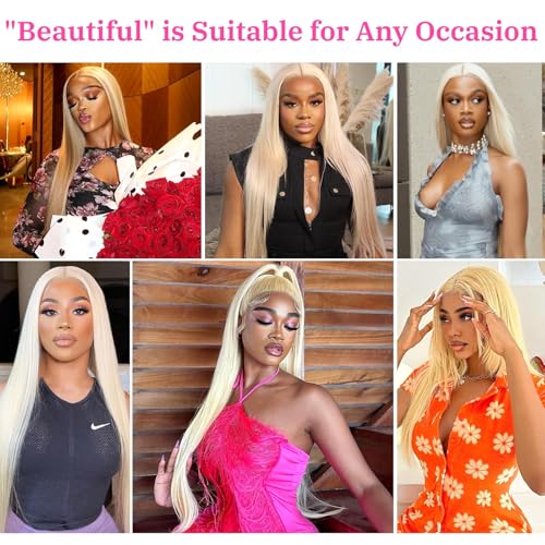 Trilumity 613 13X6 Straight 180 Straight Human Hair - Honey Blonde Hair Replacement Wig