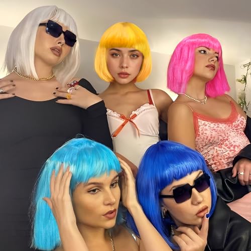 Trilumity 16 Pack Colored Bob Bob 100% Human Hair - Natural Black Hair Replacement Wig