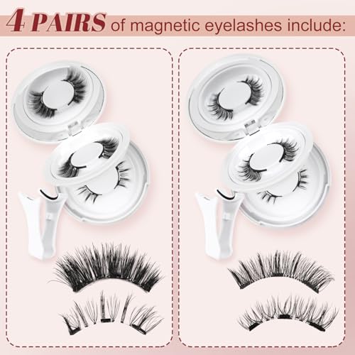 Trilumity Magnetic Soft Wispy Faux Mink Fiber - Black False Lashes
