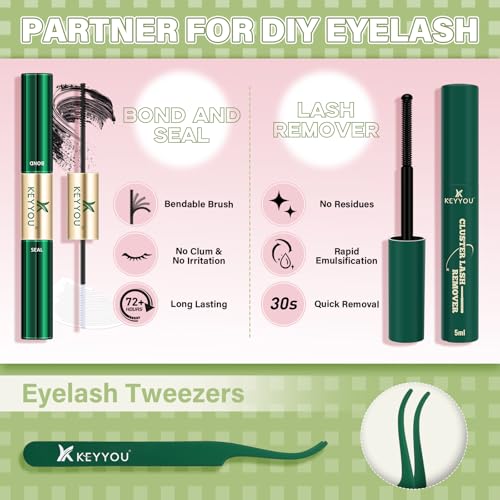 Trilumity Angel Lash Clusters Wispy Faux Mink Fiber - Black False Lashes