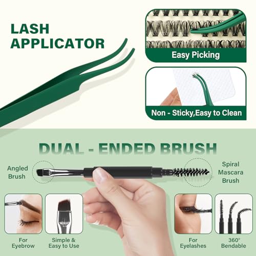 Trilumity Lash Extension Kit Strip Faux Mink Fiber - Black False Lashes