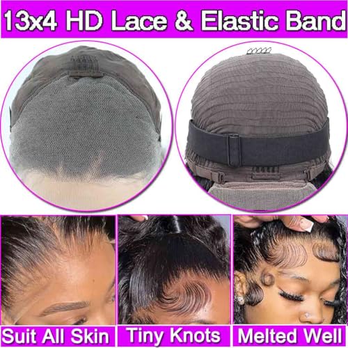 Trilumity 13X4 180 Density Water Wave Human Hair - Natural Color Hair Replacement Wig