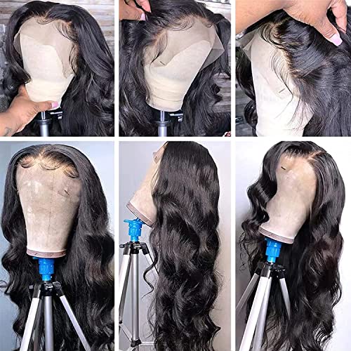 Trilumity 13X6 Hd Transparent Al Body Wave Human Hair - Natural Black Hair Replacement Wig
