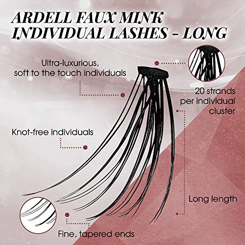 Trilumity Faux Mink Individual Long Cluster Faux Mink - Black False Lashes