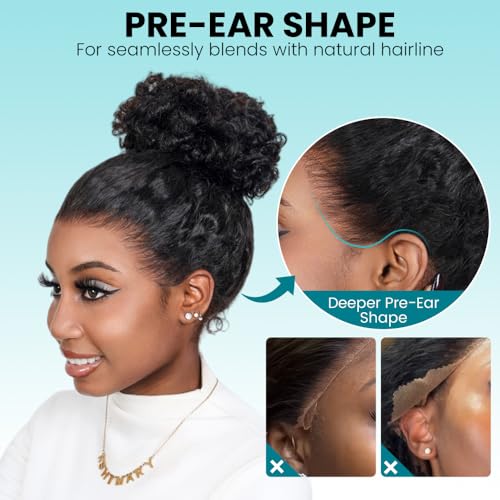 Trilumity Invisi Strap Water Wave 100% Human Hair - Natural Black Hair Replacement Wig