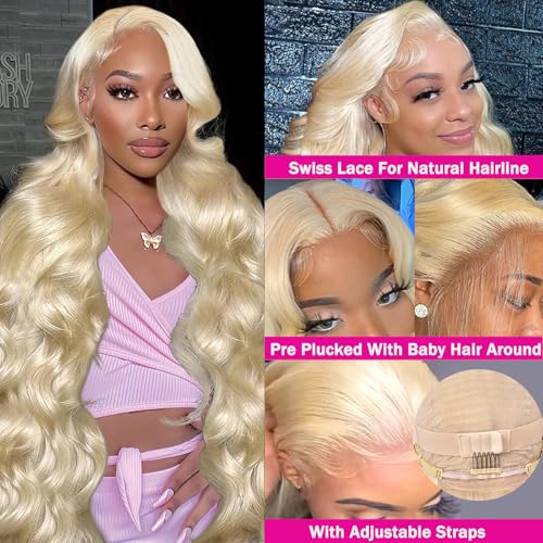 Trilumity 613 Blonde 13X6 613 Body Wave Human Hair - 613 Blonde Hair Replacement Wig