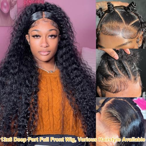 Trilumity Glueless For Deep Wave Human Hair - Natural Black Hair Replacement Wig