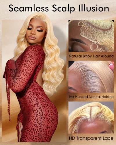 Trilumity 613 13X6 200 Body Wave Human Hair - Natural Black Hair Replacement Wig