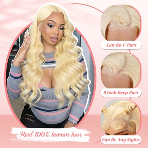 Trilumity 613 13X6 Hd Transparent Body Wave Brazilian Virgin Hair - Natural Black Hair Replacement Wig