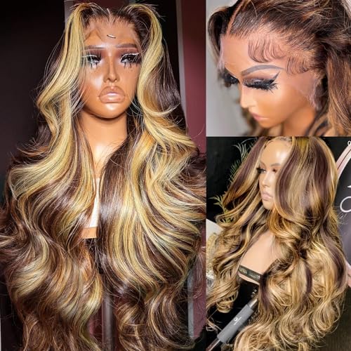 Trilumity Honey Blonde 13X4 Hd Body Wave Human Hair - Honey Blonde Hair Replacement Wig
