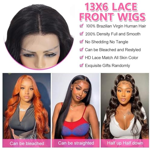 Trilumity 13X6 Hd Transparent Deep Wave Human Hair - Natural Black Hair Replacement Wig